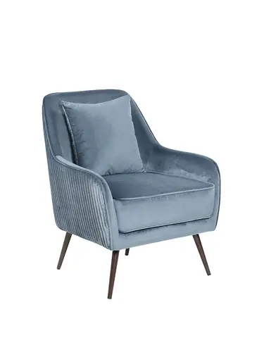 Modern Blue Velvet Fabric Light Luxury Lounge Chair