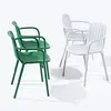 Modern solid plastic leisure outdoor garden chairs with arm