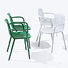 Modern solid plastic leisure outdoor garden chairs with arm