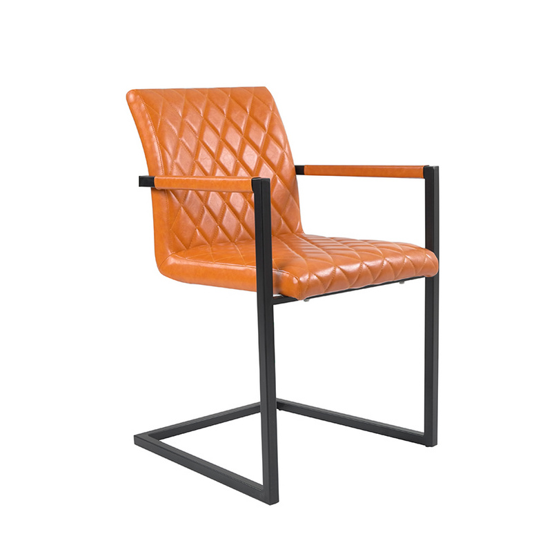 Pu chair dining chair with arms