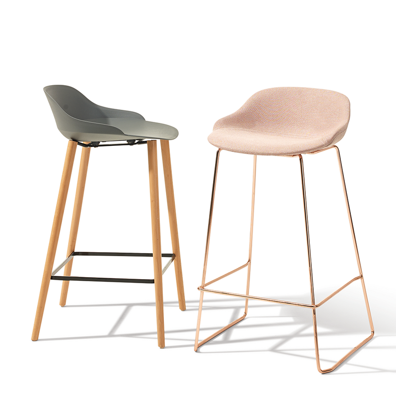 Design high  bar chair with metal plastic