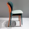 Design stackable fabric upholstered dining chair with exchangeable seat