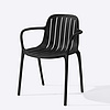 Modern solid plastic leisure outdoor garden chairs with arm