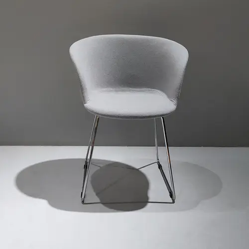 Modern upholst soft cloth fabric dinning chair armchair