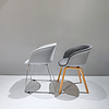 Modern upholst soft cloth fabric dinning chair armchair