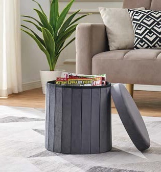 Modern Grey Ottoman- 609394