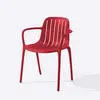 Modern solid plastic leisure outdoor garden chairs with arm
