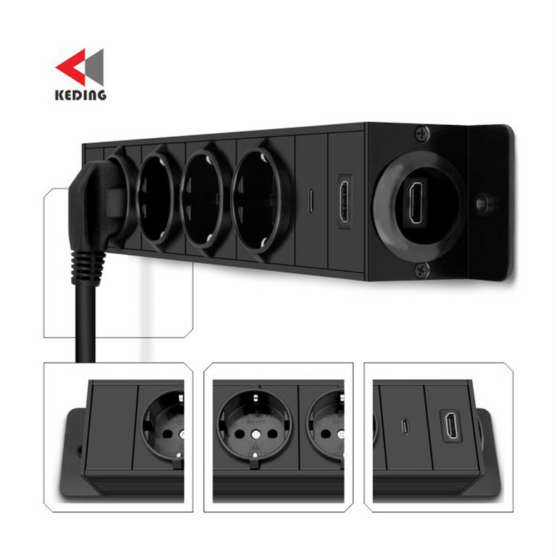 multi ways installation power strip, electric outlets assembly