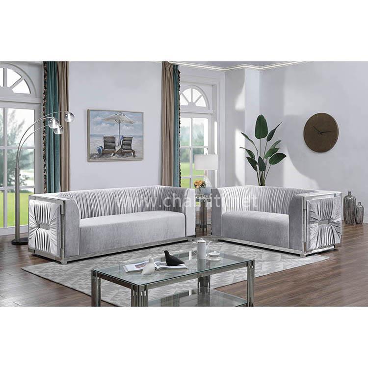 Stainless stell base living room sofas