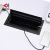 bilateral open and close powered outlet box storage box with soft closing