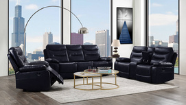 55370 Aashi Functional Leather Sofa Set