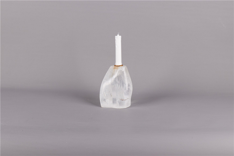 CXD-POLISHED STONE CANDLE HOLDER