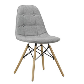 Replica Eames PU seat with wood legs C-401