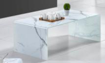 Glass with Marble Coffee Table-BR-CT308