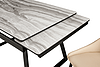 Latest modern appearance industry style home furniture nordic simple design white marble top metal leg dining table