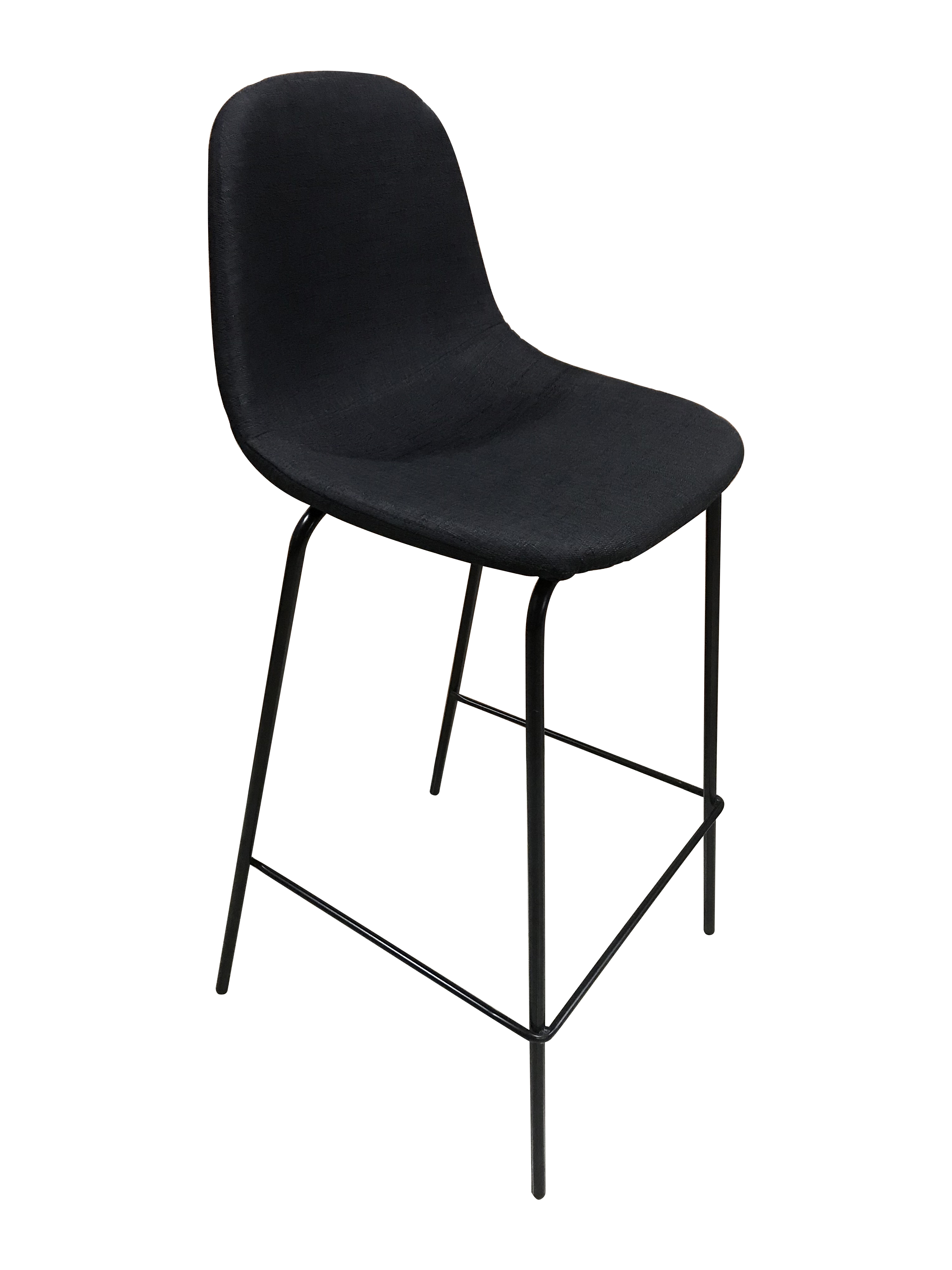 Fabric bar stool without armrest