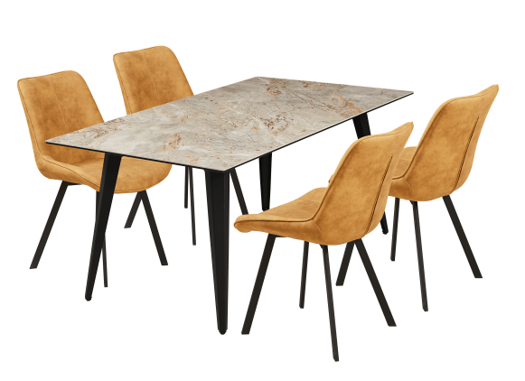 antique black Marble dining set   hot sell