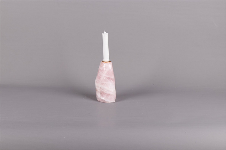 CXD-POLISHED STONE CANDLE HOLDER