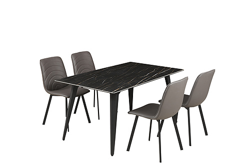 antique black Marble dining set   hot sell