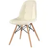 Replica Eames PU seat with wood legs C-401
