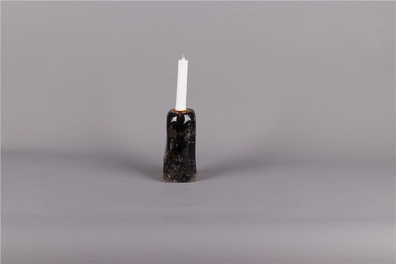 CXD-POLISHED STONE CANDLE HOLDER