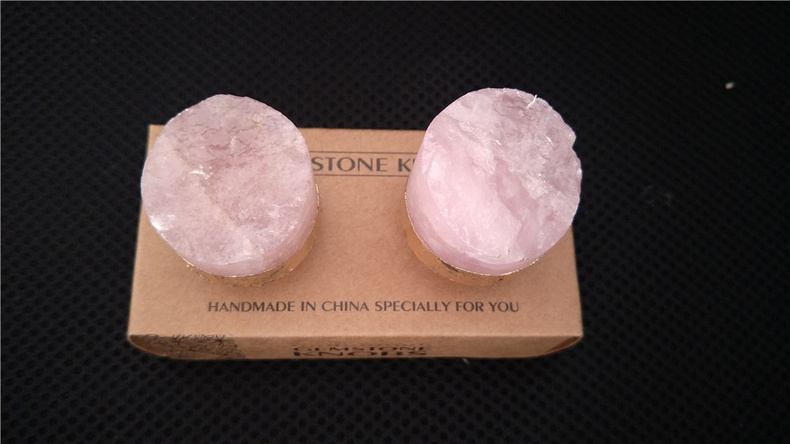 CXD-ROSE QUARTZ DOOR KNOB