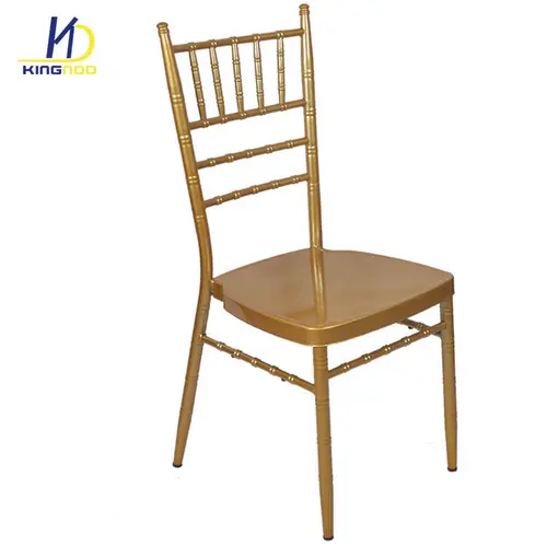 Wholesale Party Chairs Hot Selling Gold White Metal Wedding Chiavari Chairs  C-483