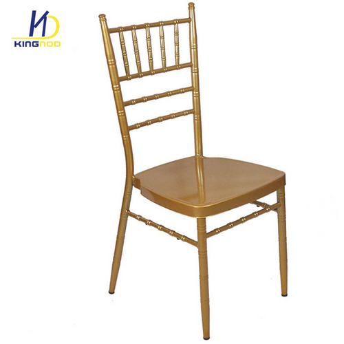 Wholesale Party Chairs Hot Selling Gold White Metal Wedding Chiavari Chairs  C-483