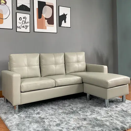 L5549  American Light Style Leather Corner Sofa