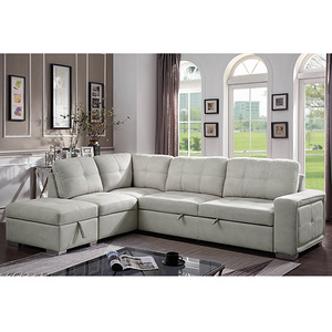 JX-19872BG Sofa Set with Pull-out Bed and Ottoman