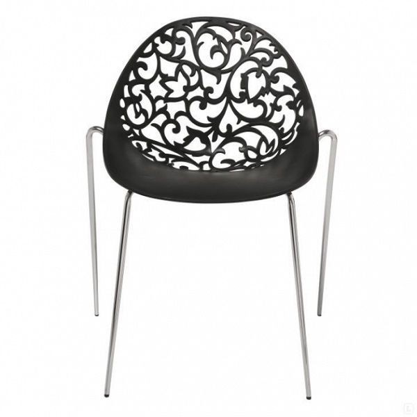 Dining Chair Furture For Sale With Biright Color PP Seat And Metal Chromed Legs On Sale/ Plastic Dining chair C583