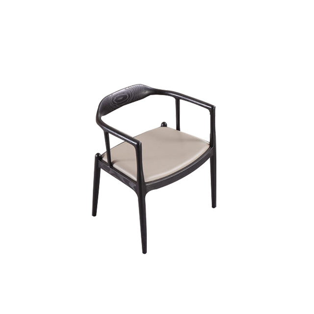 Factory Wholesale Modern Wood Chair Restaurant Black And Walnut Color