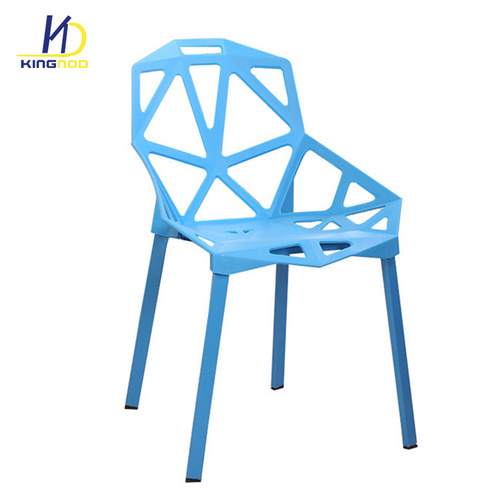 PP Seat Metal Painting Legs Modern Dining Chair  C-174