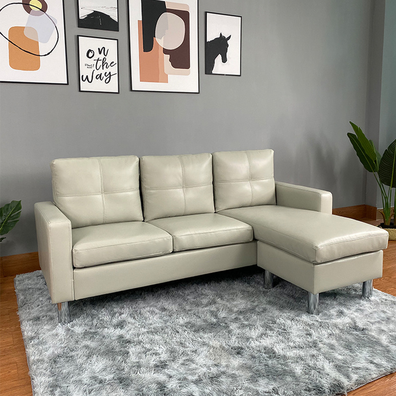 L5549  American Light Style Leather Corner Sofa