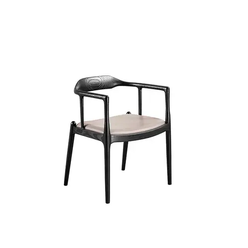 Factory Wholesale Modern Wood Chair Restaurant Black And Walnut Color