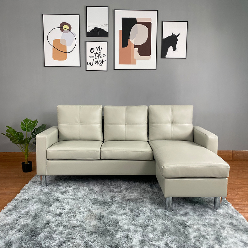 L5549  American Light Style Leather Corner Sofa