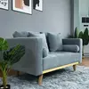 LV4165  Nordic Style Light Blue Fabric Sofa