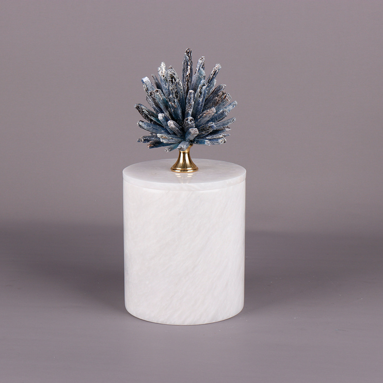 Marble jar-white