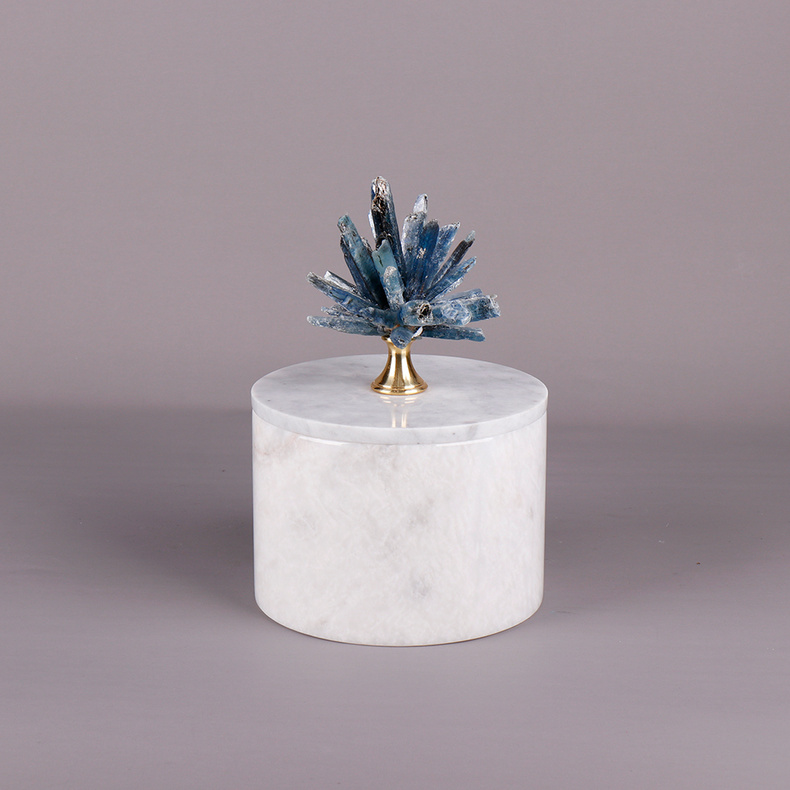 Marble jar-white