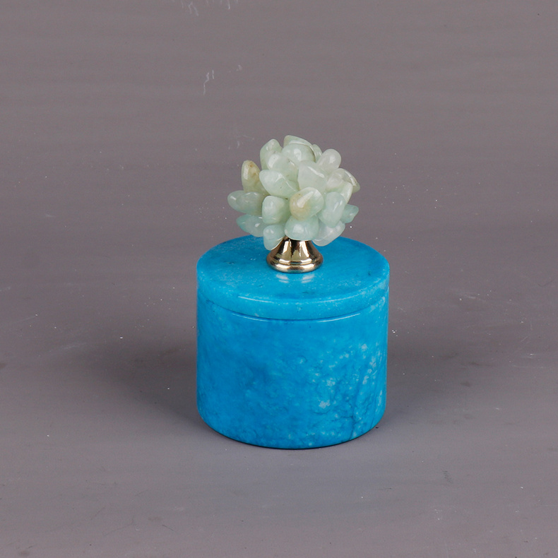 Marble jar-blue