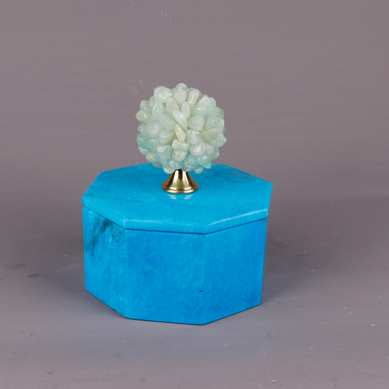 Marble jar-blue