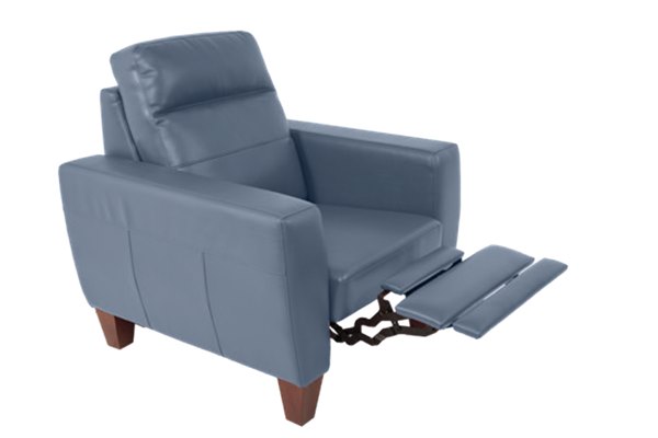 Suprema™ Gemini™ 2M Dark Blue Leather Functional Sofa