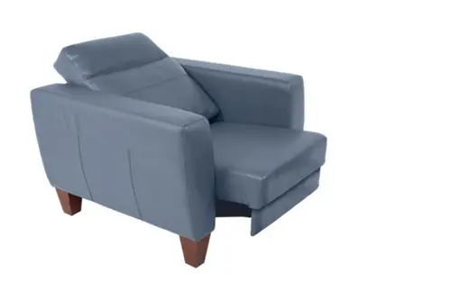 Suprema™ Gemini™ 2M Dark Blue Leather Functional Sofa