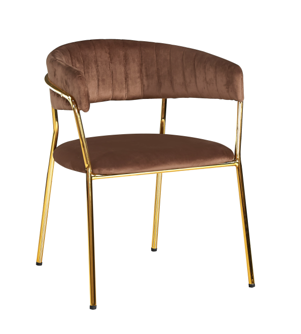 European style hot sale modern golden leg dining armchair