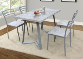 YS2586 MDF+Metal Frame Dining Table and Chairs Set