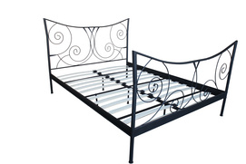 6B-001 Metal Simple Double Bed with Cheap Price