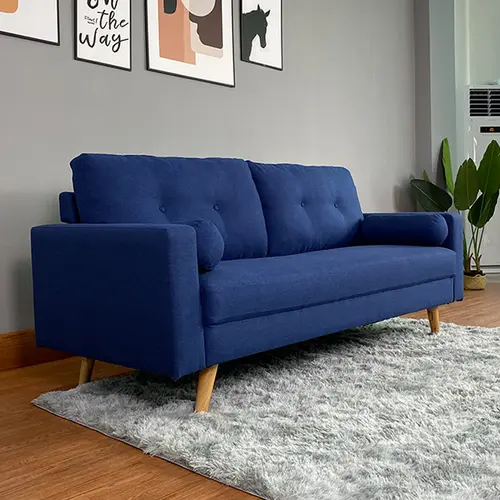 LV4151 Modern Fashionable Blue Fabric Sofa Bed