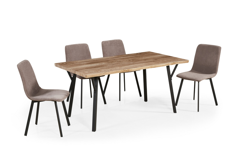 MDF with paper metal legs dining table