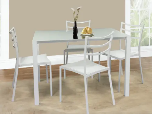 YS2506+YS2501(Glass or MDF) Dining Table and Chairs Set