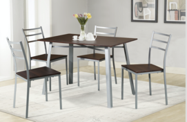 MDF+Metal Frame Dining Table and Chairs Set